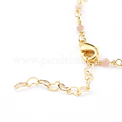 Natural Sunstone Handmade Beaded Chains Bracelet Making&nbsp;AJEW-JB00907-05