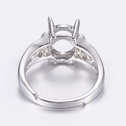 Adjustable Brass Solitaire Ring Settings&nbsp;X-KK-G330-09P
