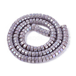 AB Color Plated Opaque Glass Beads Strands&nbsp;GLAA-T026-3x6mm-P15