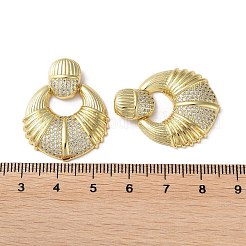 Rack Plating Brass Micro Pave Clear Cubic Zirconia Pendants&nbsp;KK-M268-04G