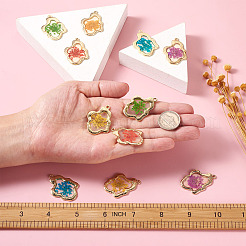 12Pcs 6 Colors Epoxy Resin Pendants&nbsp;RESI-CD0001-05