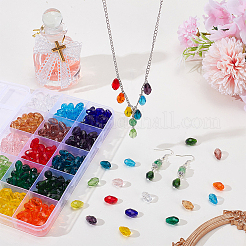 300Pcs 15 Colors Transparent Glass Beads&nbsp;EGLA-SP0001-40