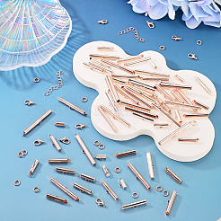 560Pcs 10 Styles Iron Slide On End Clasp Tubes&nbsp;DIY-TA0015-90