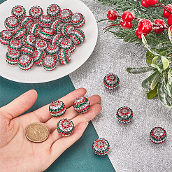 40Pcs Resin Rhinestone Round Beads&nbsp;RESI-SC0003-54