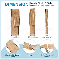 3Rolls 3 Styles Cotton Ribbon&nbsp;OCOR-TA0003-03