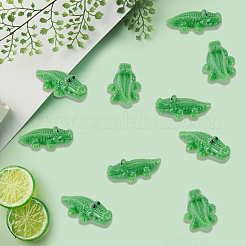 100Pcs Opaque Resin Crocodile Display Decorations&nbsp;RESI-SP0001-67B