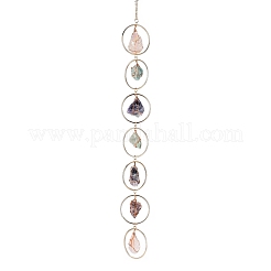 Nuggets Chakra Gemstone Chandelier Hanging Suncatcher&nbsp;AJEW-Q143-02