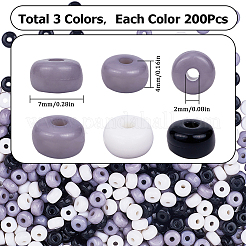 600Pcs 3 Colors Opaque Acrylic Beads&nbsp;MACR-SP0001-23B