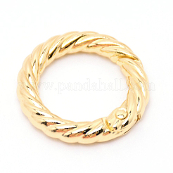 Zinc Alloy Spring Gate Rings&nbsp;PALLOY-WH0081-51A-03