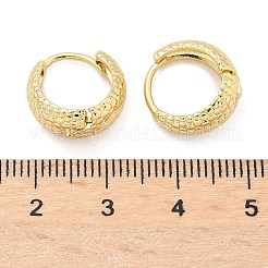 Textured Brass Hoop Earrings&nbsp;EJEW-Z102-08G