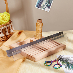 Beech Wood Sewing Embroidery Thread and Drawing Ruler Stand&nbsp;ODIS-WH0011-65
