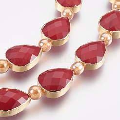 Opaque Glass Beads Strands&nbsp;EGLA-I008-07G