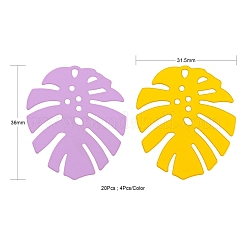 20Pcs 5 Colors Spray Painted Iron Pendants&nbsp;IFIN-LS0001-01