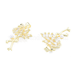 Brass Micro Pave Cubic Zirconia Pendants&nbsp;ZIRC-N039-272A