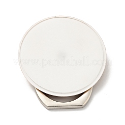 Zinc Alloy Flat Round Cell Phone Holder Stand Findings&nbsp;AJEW-G035-02G