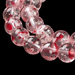 Baking Paint Transparent Glass Bead Strands&nbsp;DGLA-R053-02D