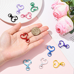 40Pcs 10 Colors Zinc Alloy Baking Paint Swivel Clasps&nbsp;FIND-SP0004-88