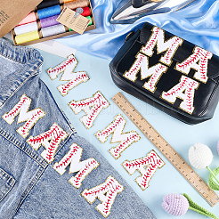 12Pcs 2 Styles Letter M & A Chenille Patches&nbsp;PATC-FG0003-64