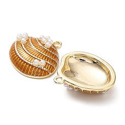 Brass Enamel Pendants&nbsp;KK-Q785-01G