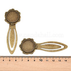 Iron Bookmark Cabochon Setting&nbsp;PALLOY-S033-09AB-NR