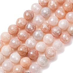 Electroplated Natural Pink Aventurine Beads Strands&nbsp;G-B191-A05-8mm
