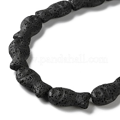 Fish Dyed Natural Lava Rock Beads Strands&nbsp;G-O126-01A-07