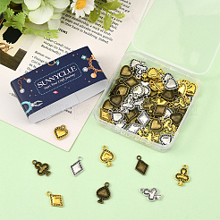 72Pcs 12 Styles Tibetan Style Alloy Pendants&nbsp;FIND-SC0019-42