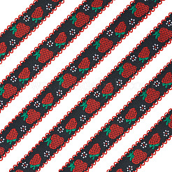 10Yards Polyester Strawberry Ribbon&nbsp;OCOR-TA0003-62C