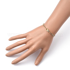 Brass Curb Chain Bracelets&nbsp;BJEW-JB05406-01