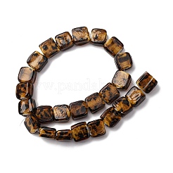 Handmade Gold Sand Lampwork Beads Strands&nbsp;LAMP-Q045-02A