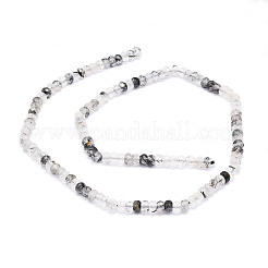 Natural Black Rutilated Quartz Beads Strands&nbsp;G-E569-H09