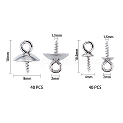 304 Stainless Steel Screw Eye Pin Peg Bails&nbsp;STAS-UN0002-14P