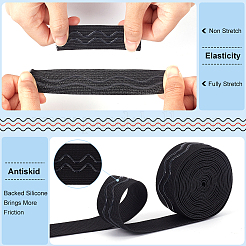 8 Yards 4 Styles Polyester Non Slip Knitted Elastic Belt&nbsp;OCOR-BC0005-77