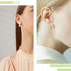 24Pcs 4 Colors Brass Clip-on Earring Findings&nbsp;KK-SC0006-68A