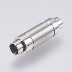 Tarnish Resistant 304 Stainless Steel Magnetic Clasps with Glue-in Ends&nbsp;LS-STAS-F139-070P