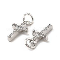 Brass Micro Pave Cubic Zirconia Charms&nbsp;KK-E068-VB259