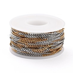 Two Tone 304 Stainless Steel Curb Chains&nbsp;CHS-B001-06