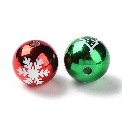 UV Plated & Printed Acrylic Beads&nbsp;SACR-G034-04