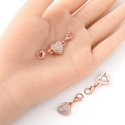 Alloy Crystal Rhinestone Magnetic Clasps&nbsp;ALRI-YW0001-10RG