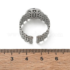 304 Stainless Steel Cuff Ring Components&nbsp;SA-CBA37BC-16B-P