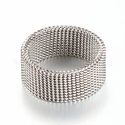 Tarnish Resistant 304 Stainless Steel Finger Rings&nbsp;X-MAK-R010-17mm
