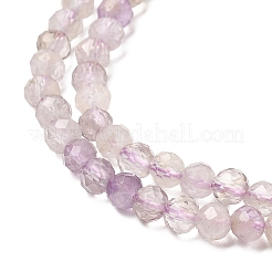 Faceted Natural Amethyst Beads Strands&nbsp;G-RM241221-B42