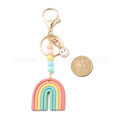 Handmade Polymer Clay & Alloy Enamel Pendants Keychain&nbsp;KEYC-JKC00337