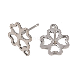 Non-Tarnish 201 Stainless Steel Stud Earring Findings&nbsp;EJEW-A071-14A-P-01