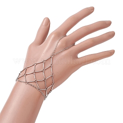 Brass Cable Chains Ring Bracelets for Women&nbsp;BJEW-JB11484-02