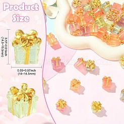 36Pcs 6 Styles Christmas Luminous Resin Gift Display Decoration&nbsp;AJEW-CJ0001-85