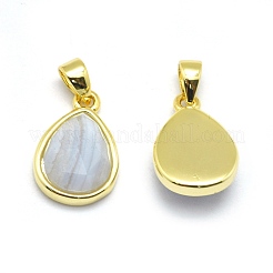 Natural Blue Lace Agate Pendants&nbsp;G-O176J-06G