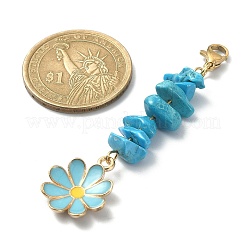 Alloy Enamel Flower Pendant Decorations&nbsp;HJEW-JM01223