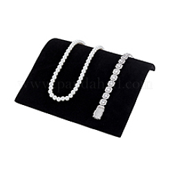 Paper Covered with Velvet Necklace Organizer Jewelry Display Stands&nbsp;ODIS-WH0031-37