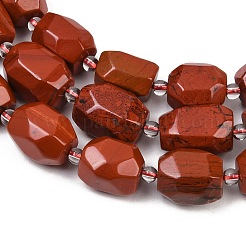 Natural Red Jasper Beads Strands&nbsp;G-Z147-E03-01